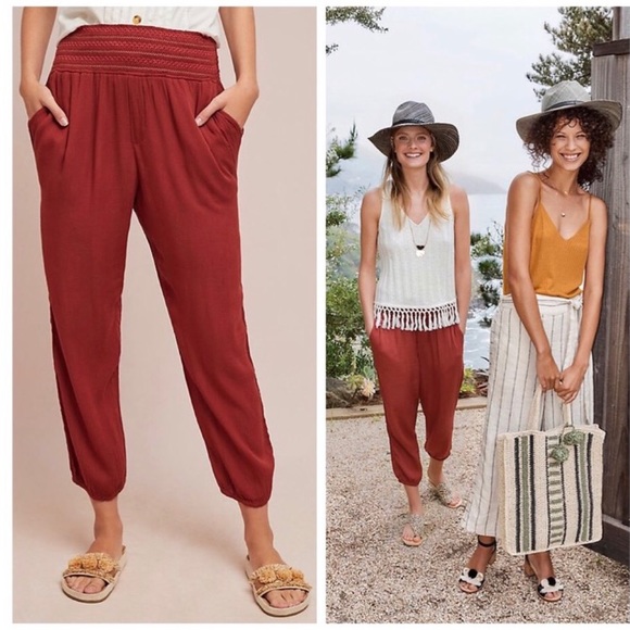 Anthropologie Pants - Anthropologie Sulawese Smocked Joggers